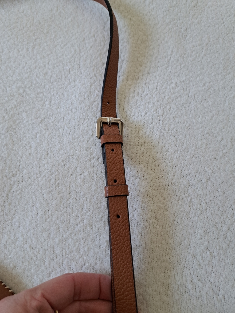 Zara Brown Faux Leather Pleated Shoulder Bag Crossbody Satchel Neutral Handbag - Picture 8 of 14